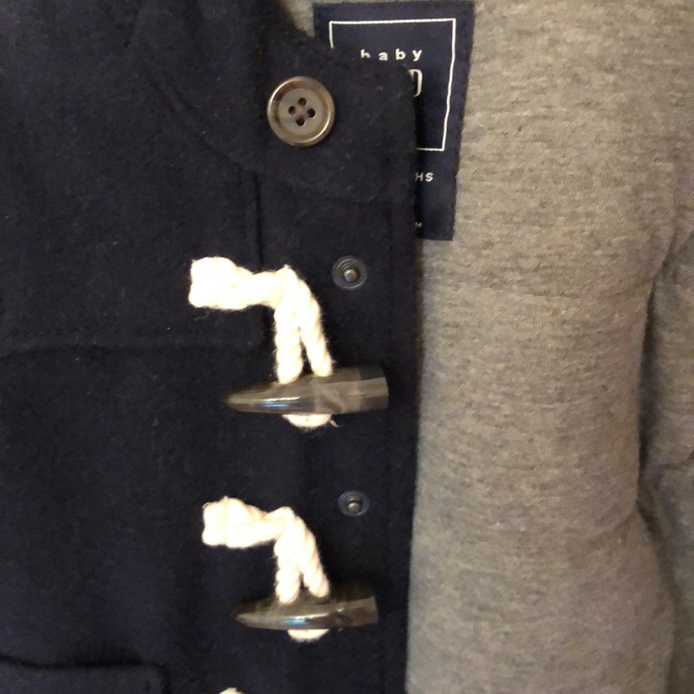 Navy wool toggle jacket - Picture 6 of 7